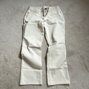 Coldwater Creek light tan, natural fit, straight leg jeans P 10